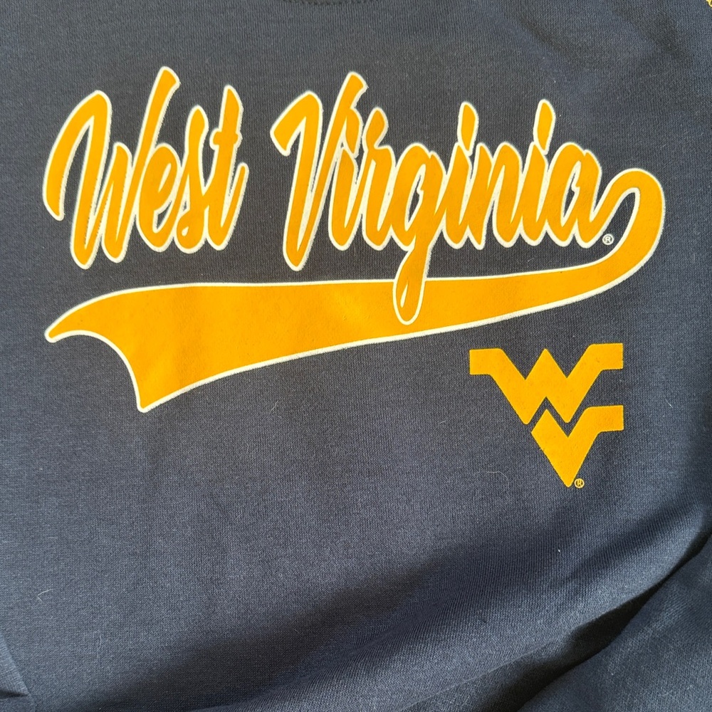 Colosseum Women’s WVU West Virginia Navy Sweatshirt Pullover Football Tailgate - Picture 5 of 6
